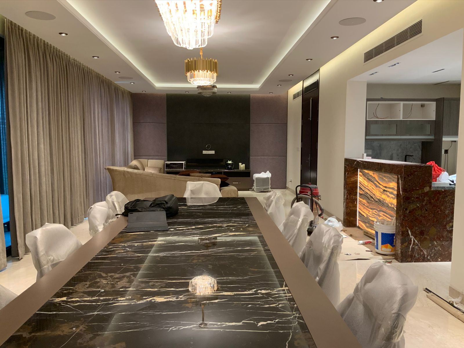 A beautifully designed modern living room interior